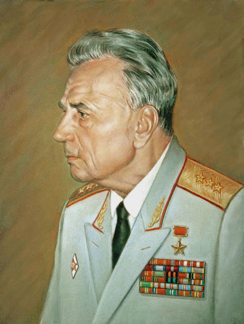 Портрет генерала. Рисунок пастелью