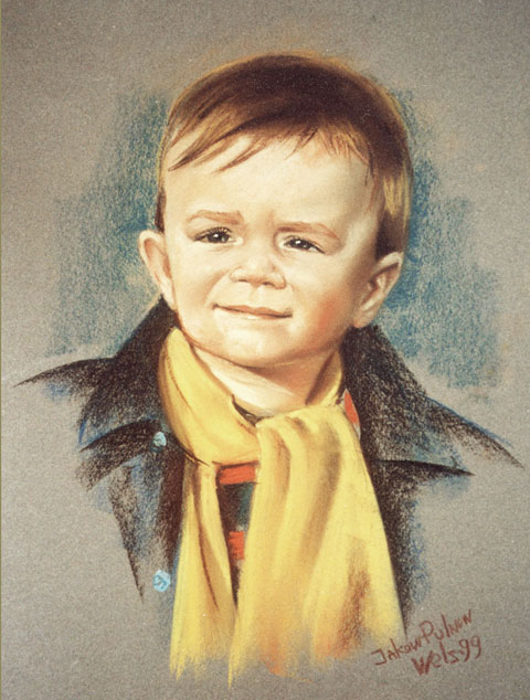 Портрет мальчика, выполненный пастелью